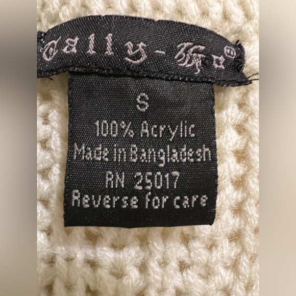 Cream button front cardigan S - Picture 5 of 6